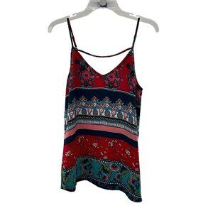 Maurices Women's V-Neck Floral Tank Top Multicolor Size Medium